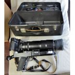 Camera-Photosriper military spec - 12s Zenit with long zoom lens and accessories - in excellent