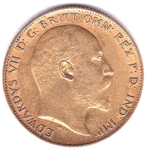 1908 Half Sovereign, GF - Image 3 of 3