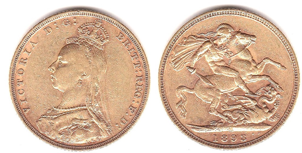 1893 Sovereign, VF