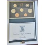 1985 Proof Set - Welsh £1 to 1p, red leather case, PS36