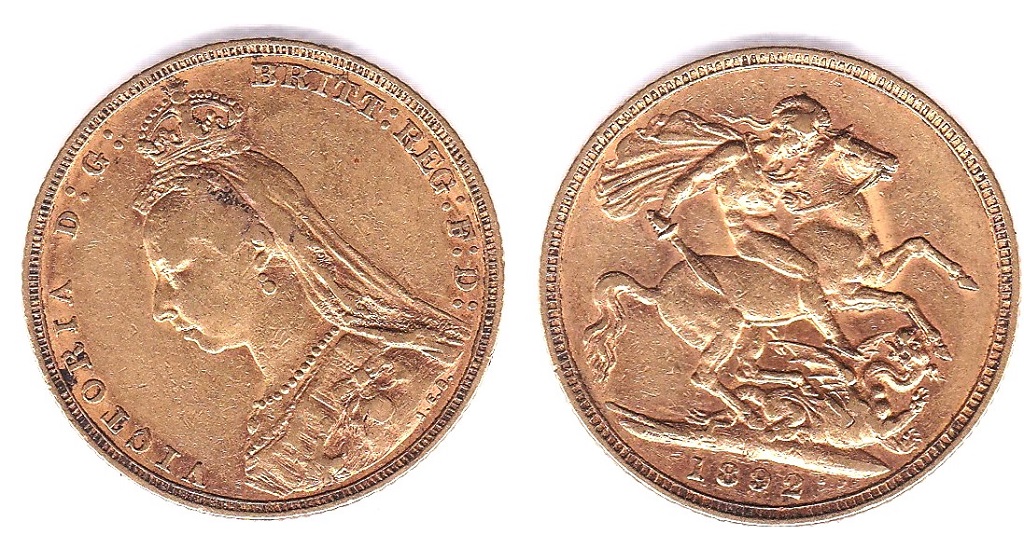 1892 Sovereign, VF