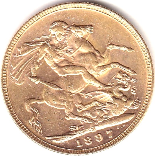 1897 Sovereign, Melbourne Mint, AVF, S3875 - Image 3 of 3