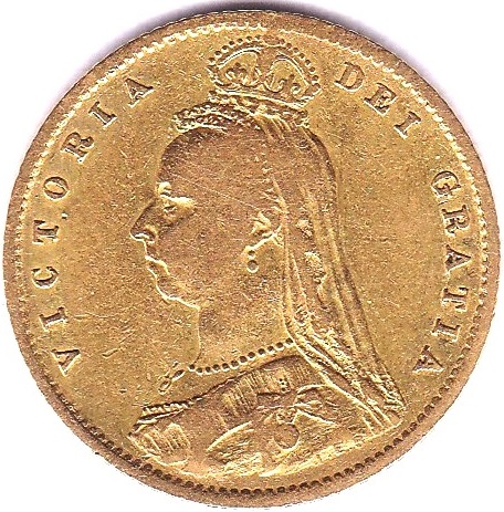 1887 Half Sovereign (J.H.) VF - Image 2 of 3