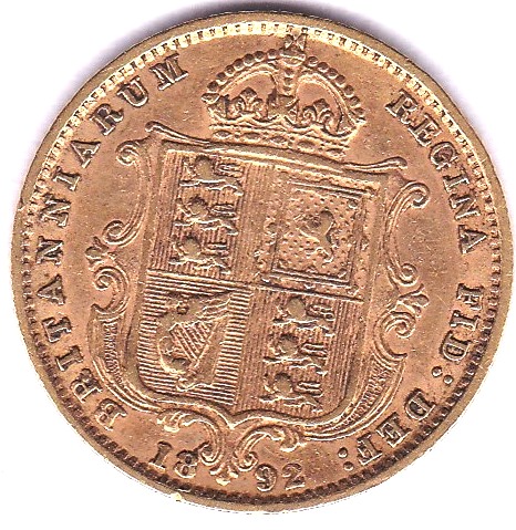 1892 Half Sovereign, AVF - Image 3 of 3