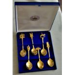 Boxed-The Queens Golden Jubilee 2002-(6) spoons, good condition