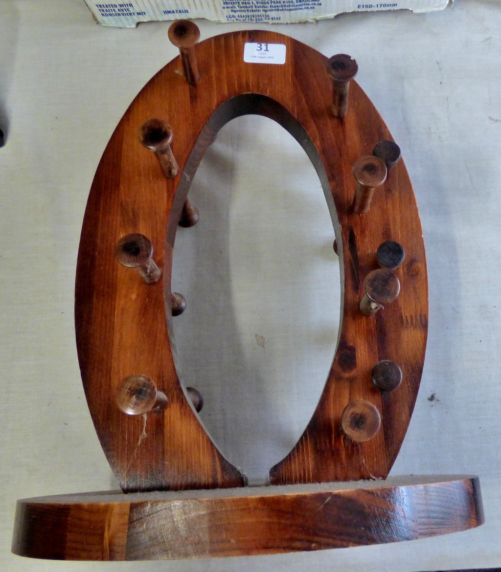 Large Wooden wine rack in excellent condition - approx 21" high