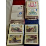 Great Britain -PHQ card collection in three albums - one 'album with used special cancels 1970's-