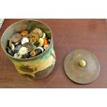 Vintage Tin - full of buttons 'a must have for any machinist'