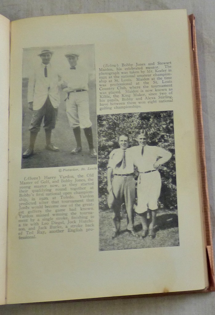 Down The Fairway, Robert Tyre "Bobby" Jones, in poor condition, with a brown paper replacement of - Image 5 of 5