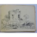 Victorian Art Portfolio by-Lucy A Aunties' August 1873, many fantastic pencil sketches including