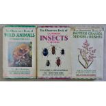 (3) The Observers Books-with lovers, British Grasses Sedges & Rushes Insert, Wild Animals