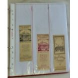 Bookmarks in modern album; mostly insurance related British Dominions, Northern of London &