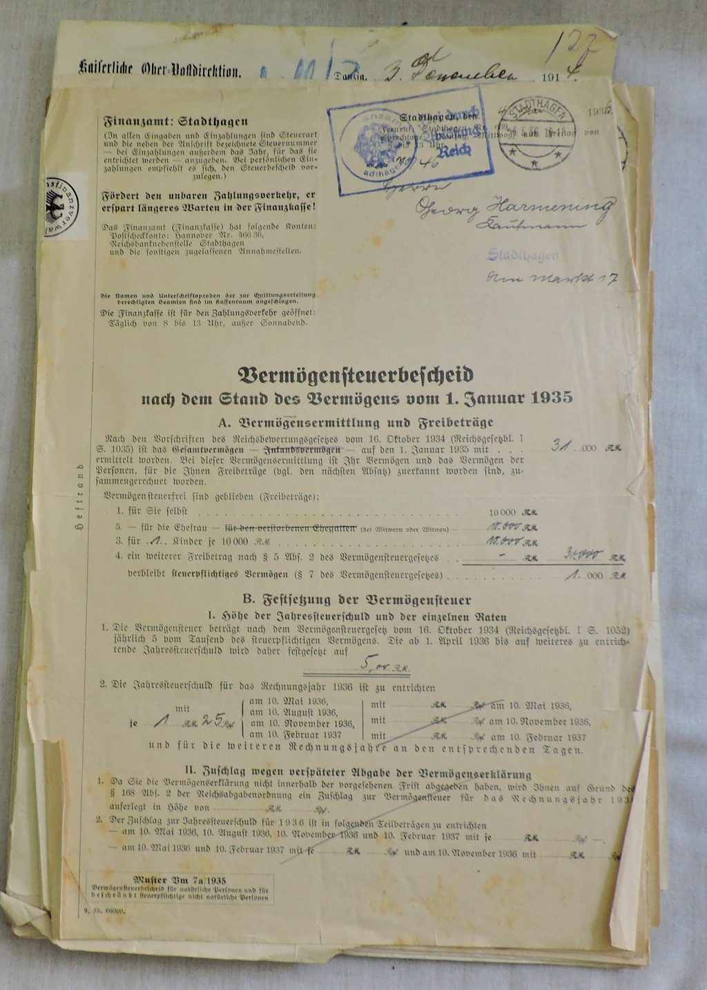 German Weimar to Nazi era documents (13) Relating to purchases of Medicine and many other