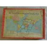Vintage Jigsaw Puzzle, the "Victory" Geographical wood Jigsaw Puzzle, "The World" guide picture on