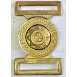 British WWII Coldstream Guards Belt Buckle, heavy brass construction. Made H&S Ltd, both