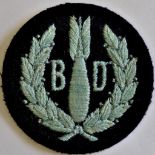 British WWII Bomb Disposal Warrant Officers Sleeve badge