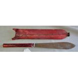African Tribal blade Red Sheath African Masai (Maasai; Masaai) Knife From Kenya Africa. In fair