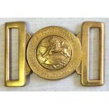 British South African Police Belt Buckle, brass, well worn