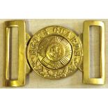 British Victorian Scots Guards Officers Belt Buckle, heavy brass construction, sadly very worn