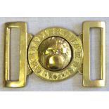 British WWII Grenadier Guards Officers Belt Buckle, heavy brass construction, sadly very worn