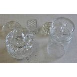 Small Bag of crystal cut pots and jars - interesting lot