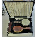 Vanity Set- original boxed vanity set, two brushes one mirror C1940's