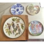 Plates-(4) box set of (4) Birds ideal servers-Cat Spring Plate-Wedgewood 'Over the Canal'-Essex