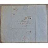 Banking memorabilia-Central Bank of Scotland, Perth - 1836 letter 1/2d boxed, MX date stamp, to A