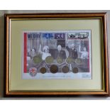 Framed - VE Day First day Cover-as new -in good condition