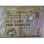 Newspapers(8) - range from 1933-1997, Evening News, The mail, Sunday Mirror etc