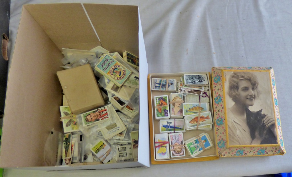 Cigarette Cards - Mixed old time accumulation - family have half sorted into small bags1 some useful