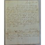 Scotland 1778 EL Stirling to Edinburgh with SL Stirling XXX, m/s '6' rate signed Henry Jeffrey