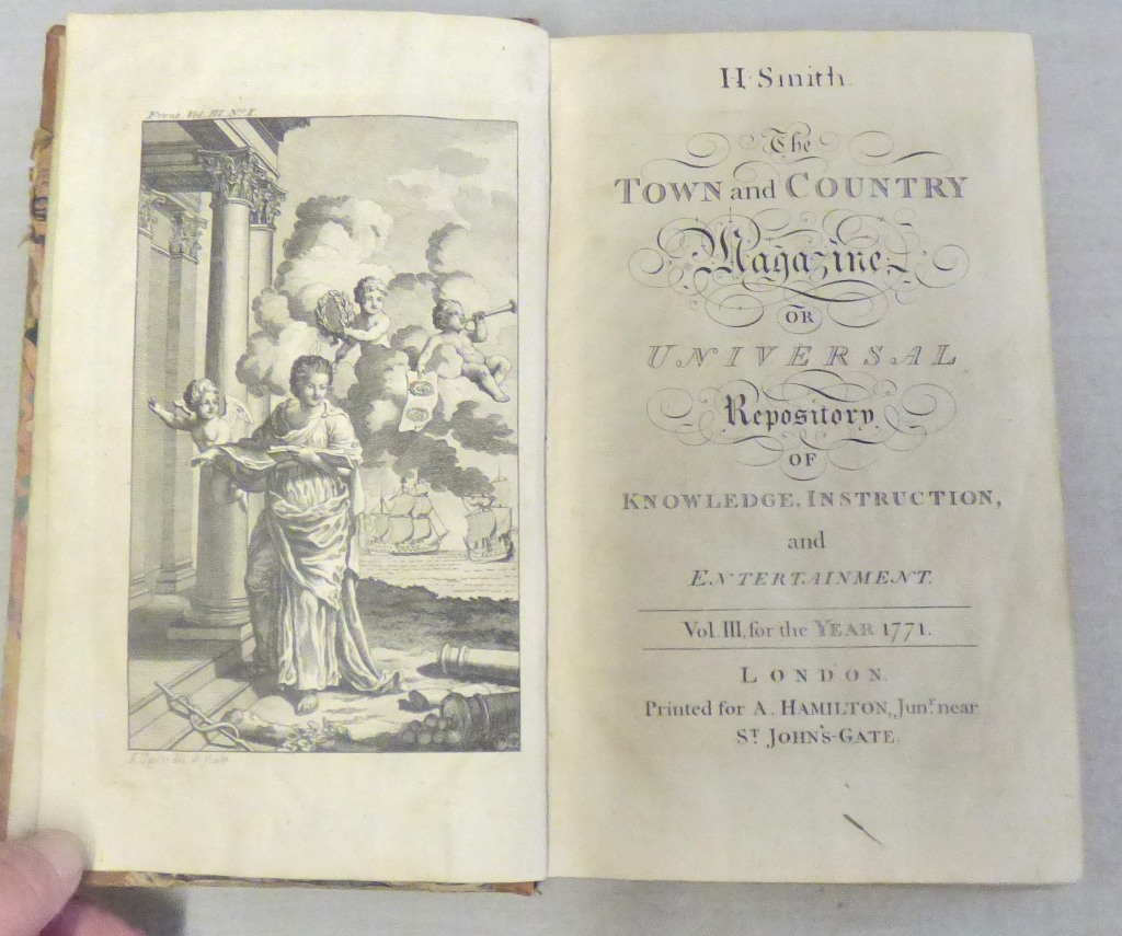 Smith H Town and County 1771 printed Hamilton London Vol III with engravings fair condition