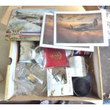 Mixed lot - includes mugs, mouse mat, ash tray, pictures all RAF good condition