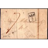 Scotland - Lanarkshire - 1825 EL Glasgow/Edinburgh, Willcocks 186, Additional ½ boxed, XXX Rated '