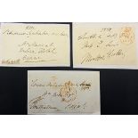 Scotland - 1830/1833/1835 Free Fronts 1835 F.F. L Worthing XXX; 1833 F.F. From Strathallan in London