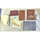 Mixed lot - includes Spy glass, pen, autograph book, sign for someone who was leaving a job, east