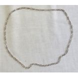 Necklace-Long White metal necklace