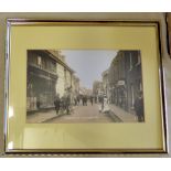 Framed Photo- North Street, East Dereham - Early 1900's - nice photo