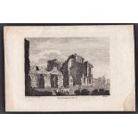 Vintage print of Estacre Monastery-Oct 1784 by S Hooper.