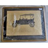 Framed Picture of 1915 Ford Model 'T' in colour, excellent condition