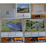 (3) James Cond printers Railway Photographic Calendars -1985 Images by WA Sharman, include 'George