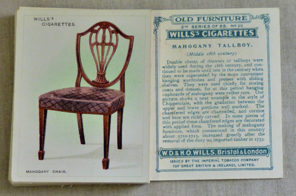 W D & H O Wills Ltd Old Furniture 1st Series 1923 set L25/25 EX; Old Furniture 2nd Series 1924 ser L - Image 5 of 6