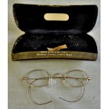 A Pair of Vintage glasses with lenses - good condition in case