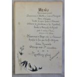 Menu - 1894 - Illustrated Menu Handwritten by Edouard.