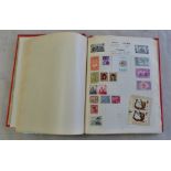 World collection in a red album. Vintage ranges up to 1960 - incl GB, Liberia, Israel, Spanish (1,