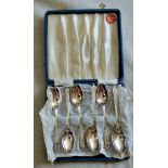 Boxed-Spoons(6) Yeoman Plate, England, Some tarnishing