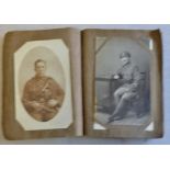 Postcards/Militaria - A WWI small album, many RP Military cards-several machine gun corps, group