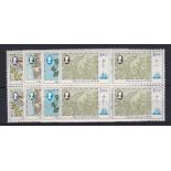 Hong Kong 1984- Maps of Hong Kong set, SG454/457, u/m mint blocks of four