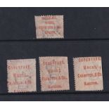 Great Britain 1870 -Copestage, Moore, Crampton Security under prints in red, 1/2d and 1d (3)